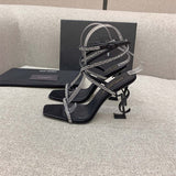 Close-up of Saint Laurent shoes craftsmanship