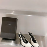 Close-up of Saint Laurent shoes craftsmanship