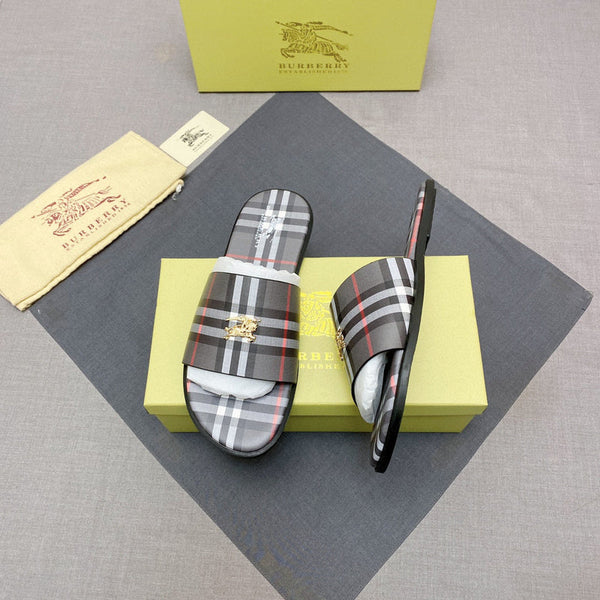 Burberry Grey Slingback Heels - Angled View