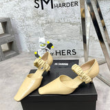 Close-up of Saint Laurent shoes craftsmanship