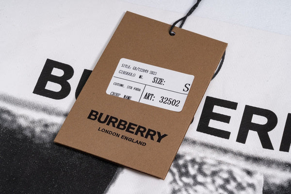 Close-up of Burberry designer clothing craftsmanship