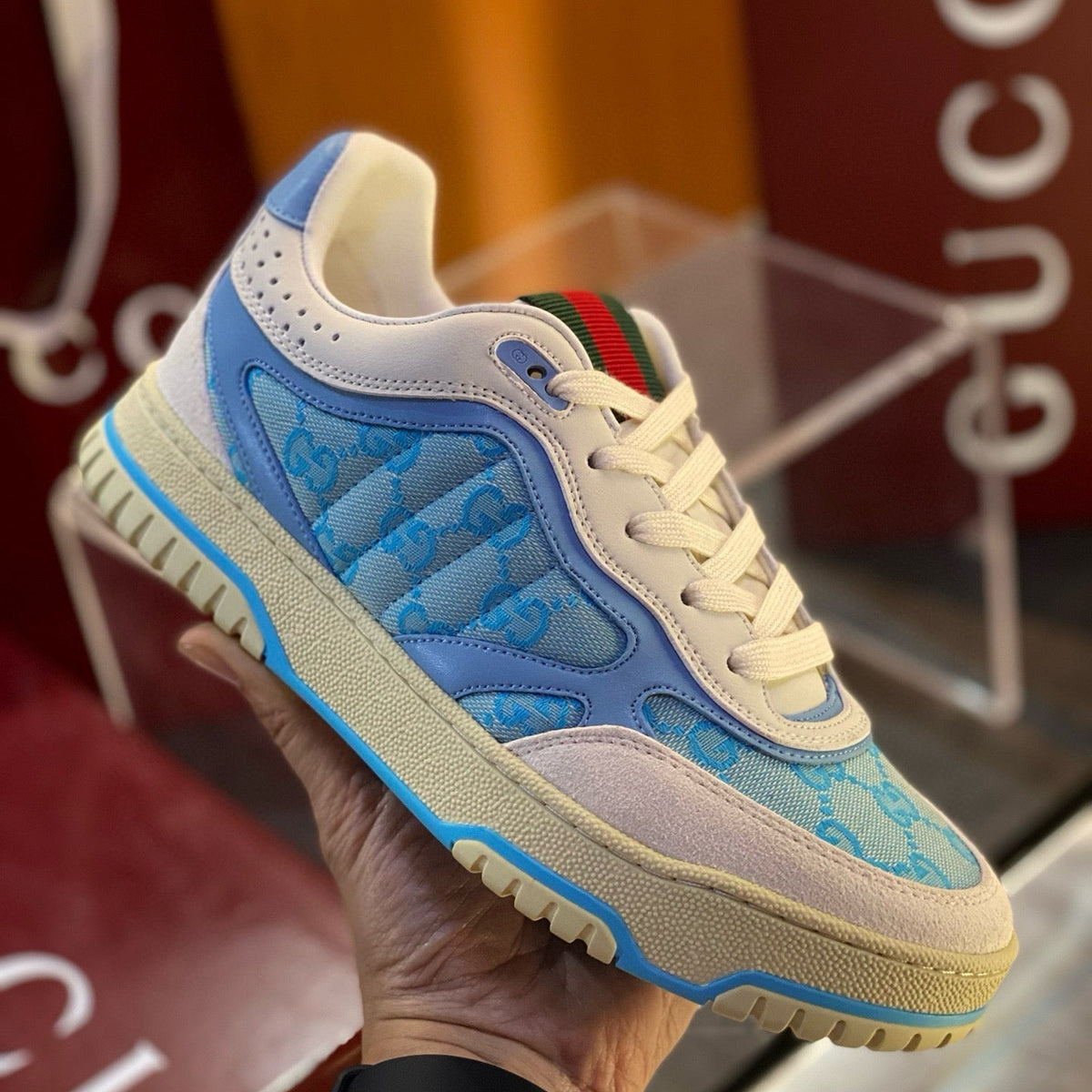 Gucci Shoes- Gucci Re Web Sneakers Premium Designer Casual Shoes