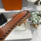 Hermès Chocolate Brown Pointed-Toe Stiletto Heels - Heel Detail View