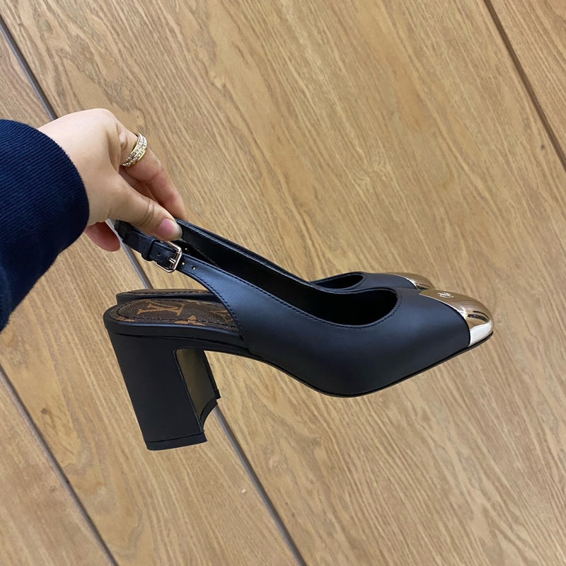 Louis Vuitton Burgundy Loafer Flats - Back View
