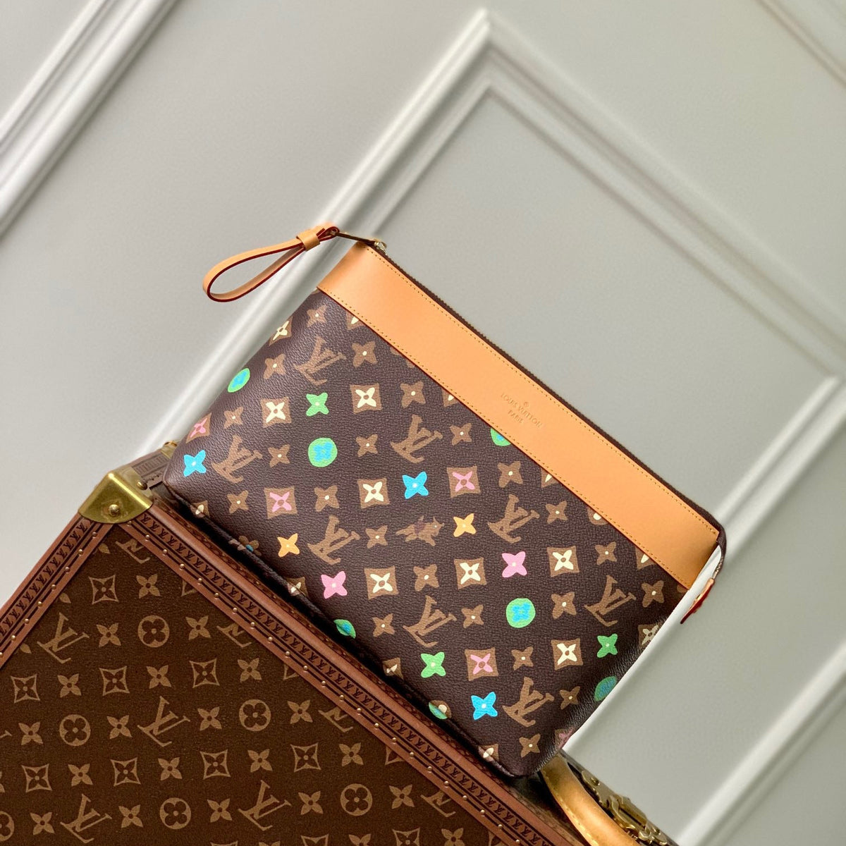 Louis Vuitton Bags- Louis Vuitton Lou Pochette Voyage Souple Pouch Elegant Everyday Designer Handbag