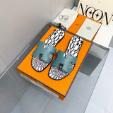 Hermès Chocolate Brown Flat Thong Sandals - Heel Detail View