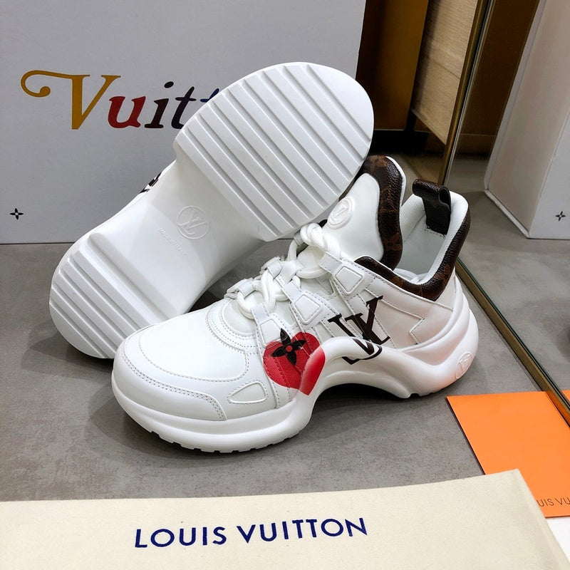 Louis Vuitton White Block Heel Pumps - Close-Up Texture View