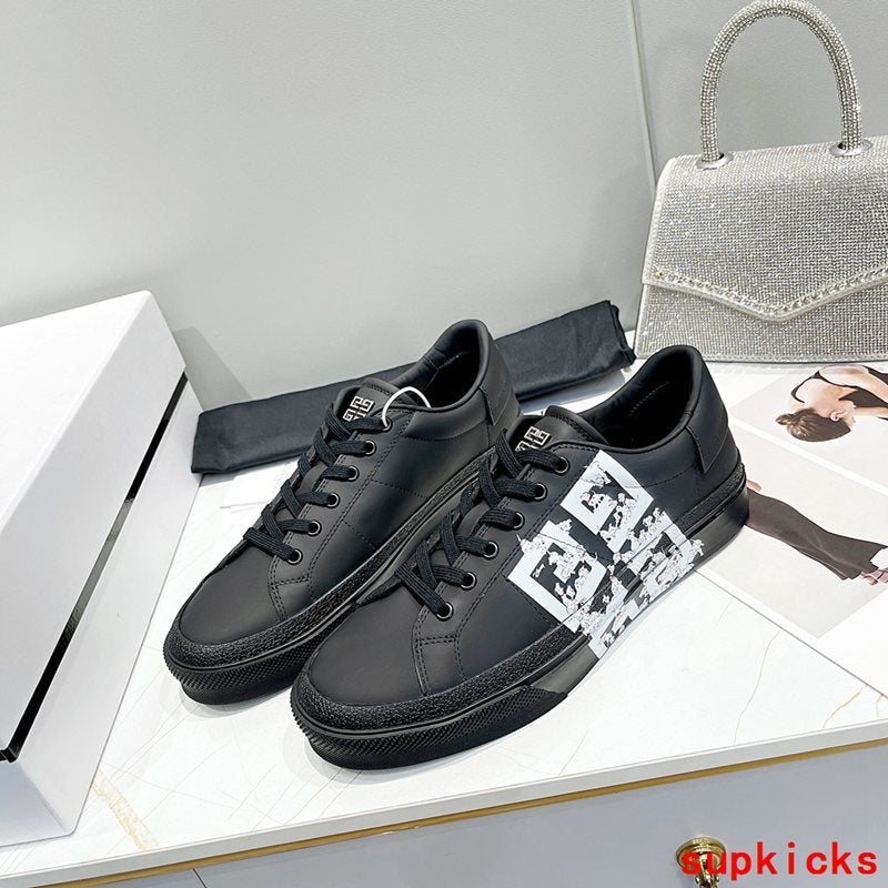 Givenchy Tan Slip-On Sneakers - Heel Detail View