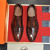 Hermes shoes Style 053 - logo and branding close-up