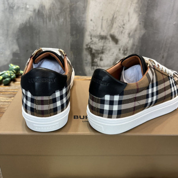 Burberry Burgundy Pointed-Toe Flats - Angled View