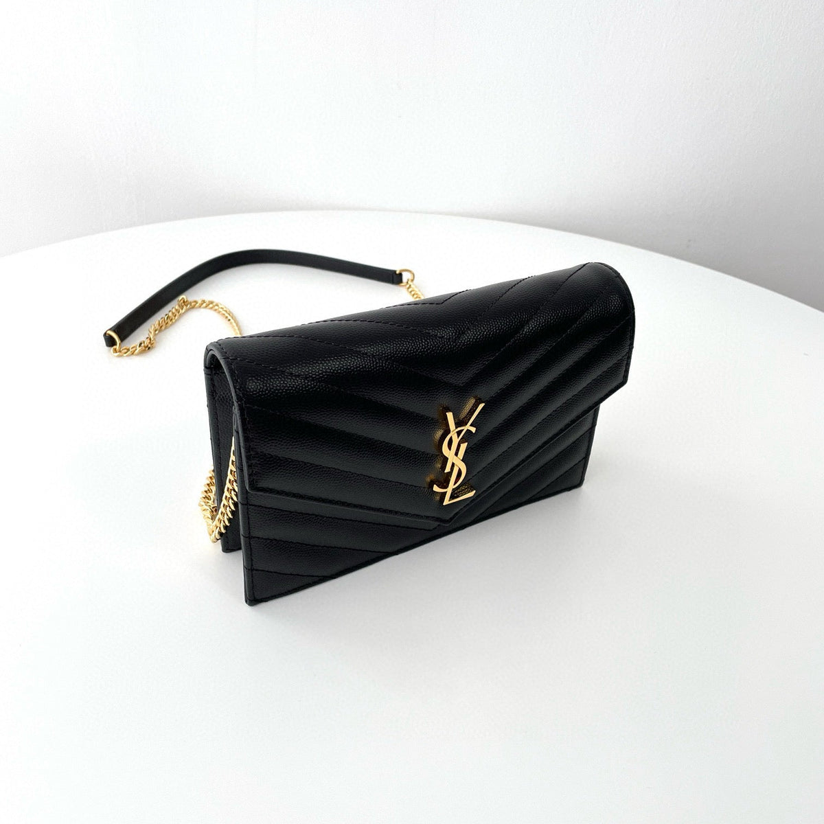 Saint Laurent Wallets- Saint Laurent Cassandre Envelope Wallet On Chain Premium Leather Designer Wallet