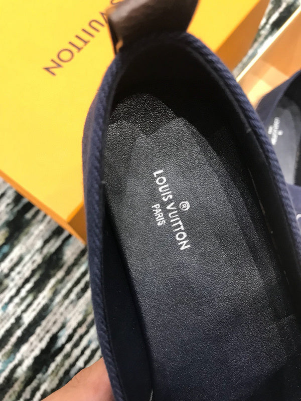 Louis Vuitton luxury shoes detail shot