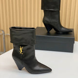 Close-up of Saint Laurent shoes craftsmanship