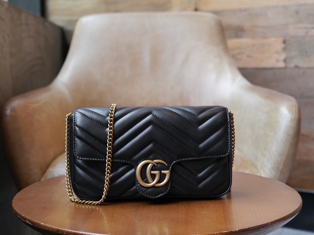 Gucci Bags- Gucci Marmont Mini Bag Luxury Designer Leather Handbag