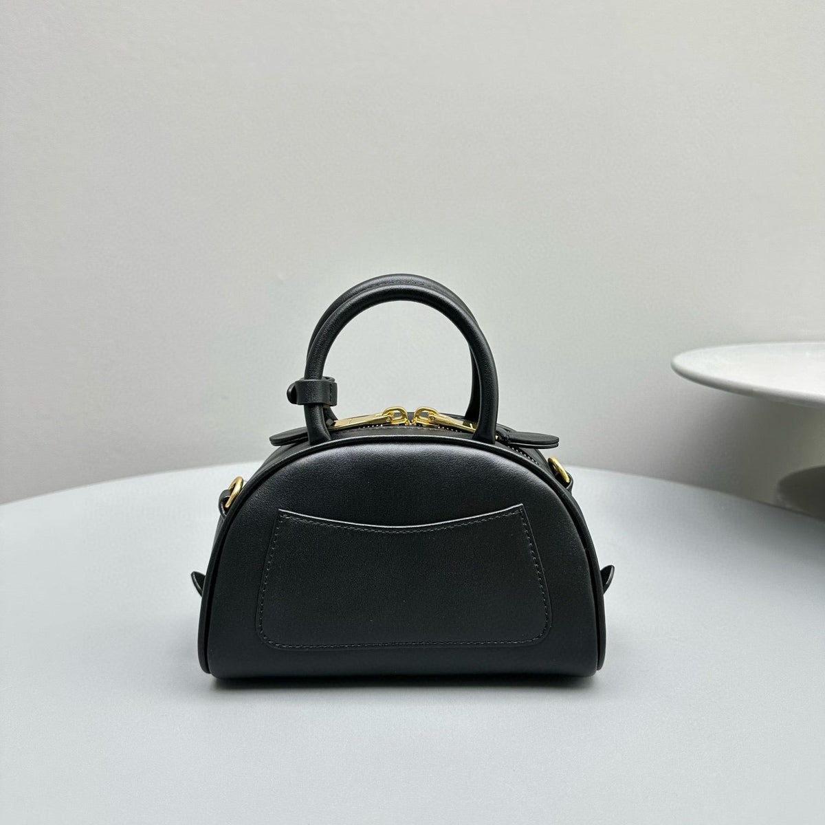Bags- Miu M Leather Top Handle Bag Luxury Designer Leather Handbag