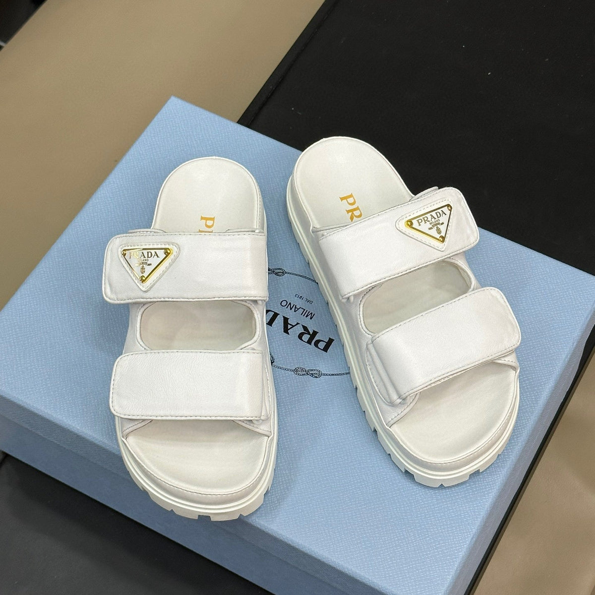Shoes- Pd Nappa Leather Slides Comfortable Everyday Designer Shoes