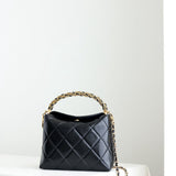 Chanel 24B Hobo Bag detail shot – authentic designer craftsmanship