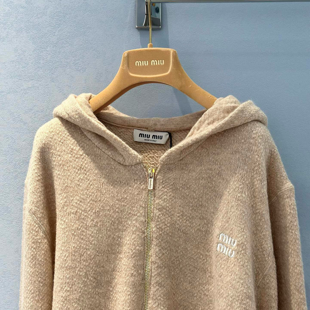 Hoodies- Miu M Zip Hoodie Premium Designer Casual Hoodie