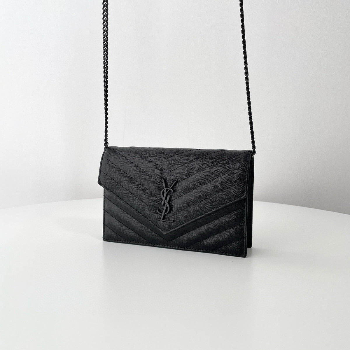 Saint Laurent Wallets- Saint Laurent Cassandre Envelope Wallet On Chain Elegant Everyday Leather Wallet