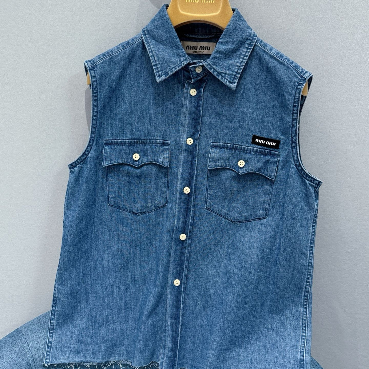 Tops- Miu M Denim Shirt Premium Designer Casual Top