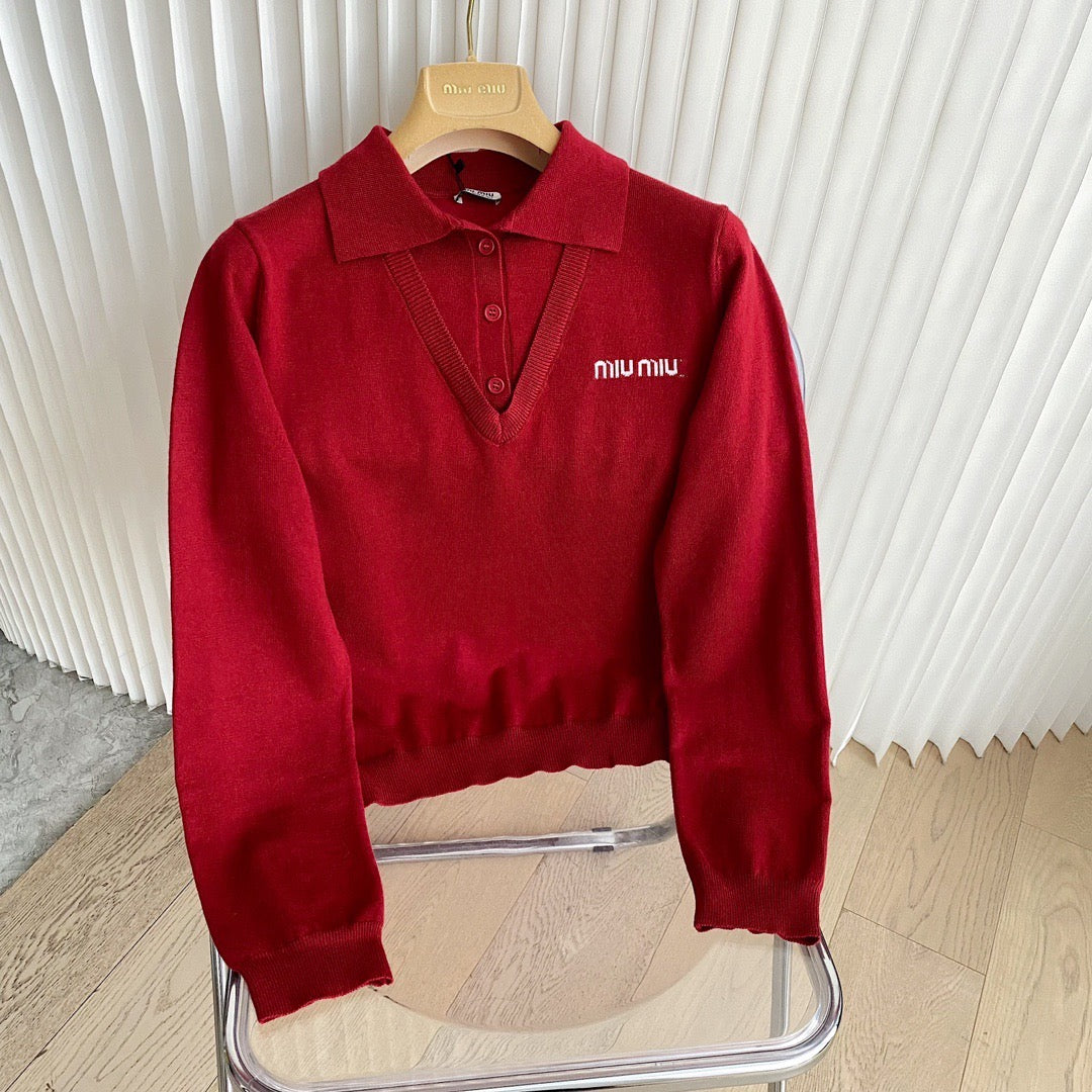 Sweaters- Miu M Jumper Luxury Designer Knit Sweater