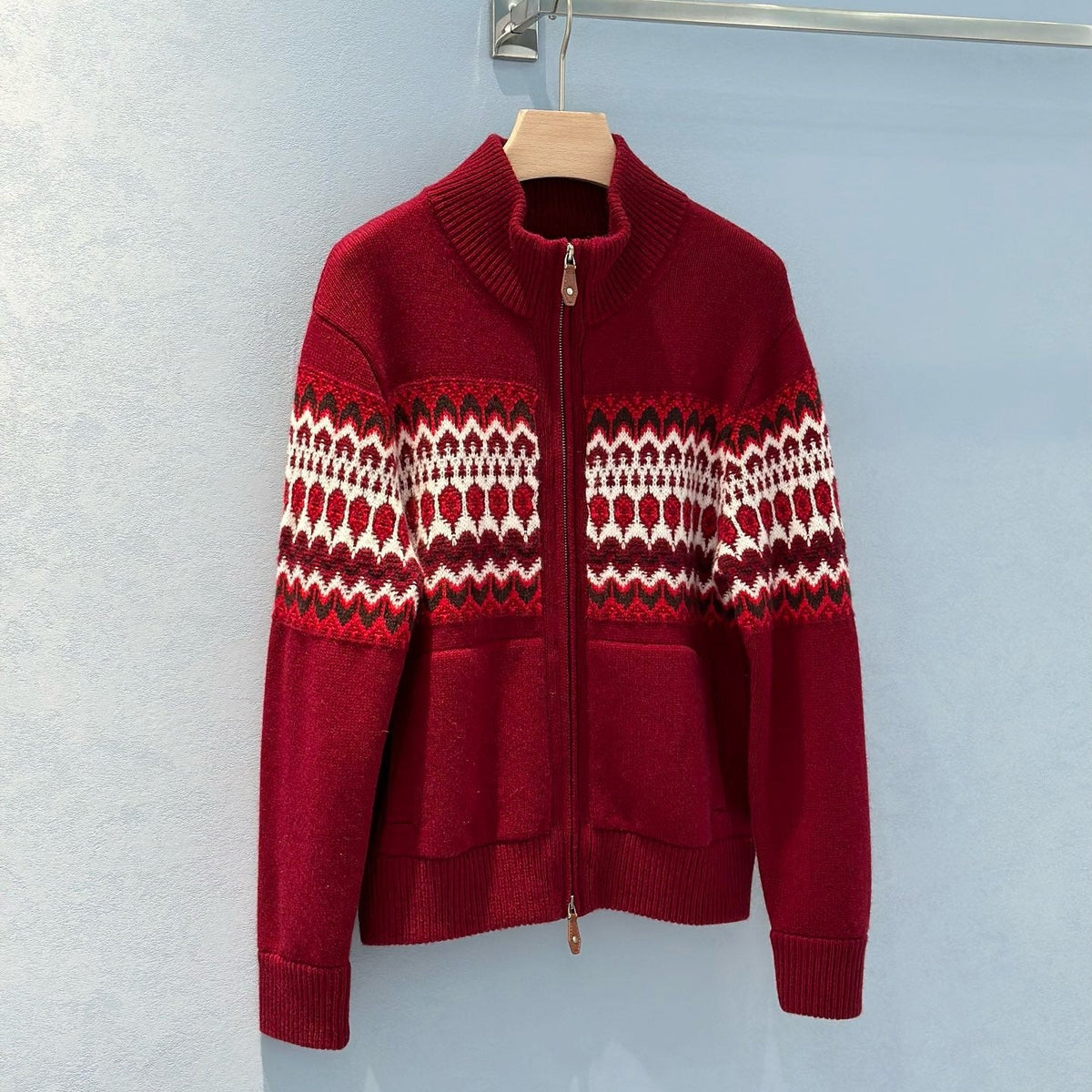 Sweaters- Loro P Zip Sweater Premium Casual Designer Knitwear