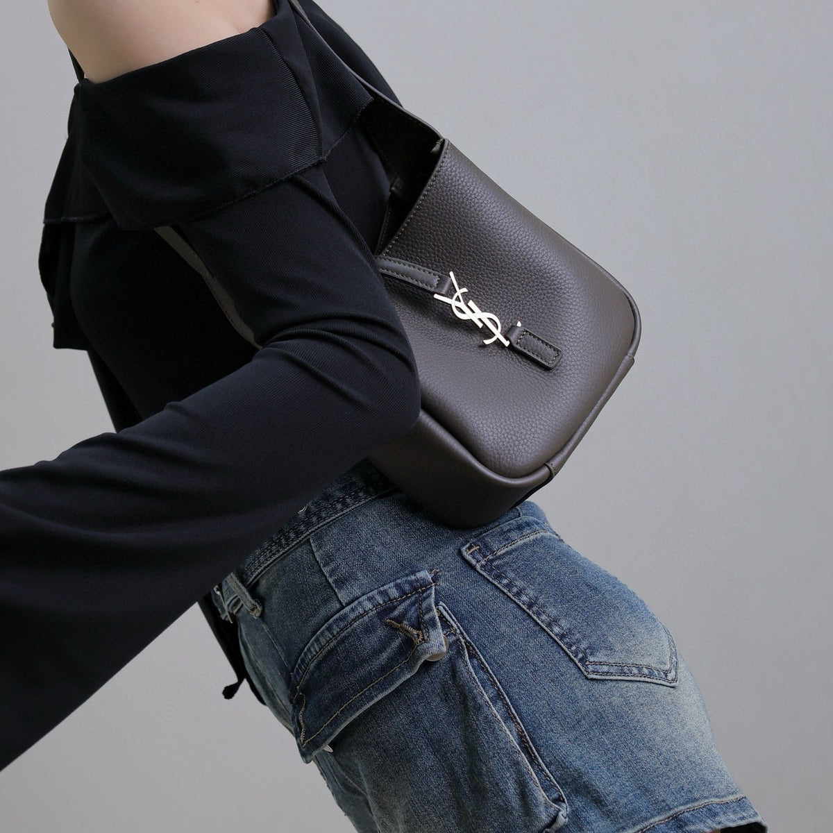 Saint Laurent Bags- Saint Laurent Le 5 A 7 Supple Baby Bag Luxury Designer Leather Handbag