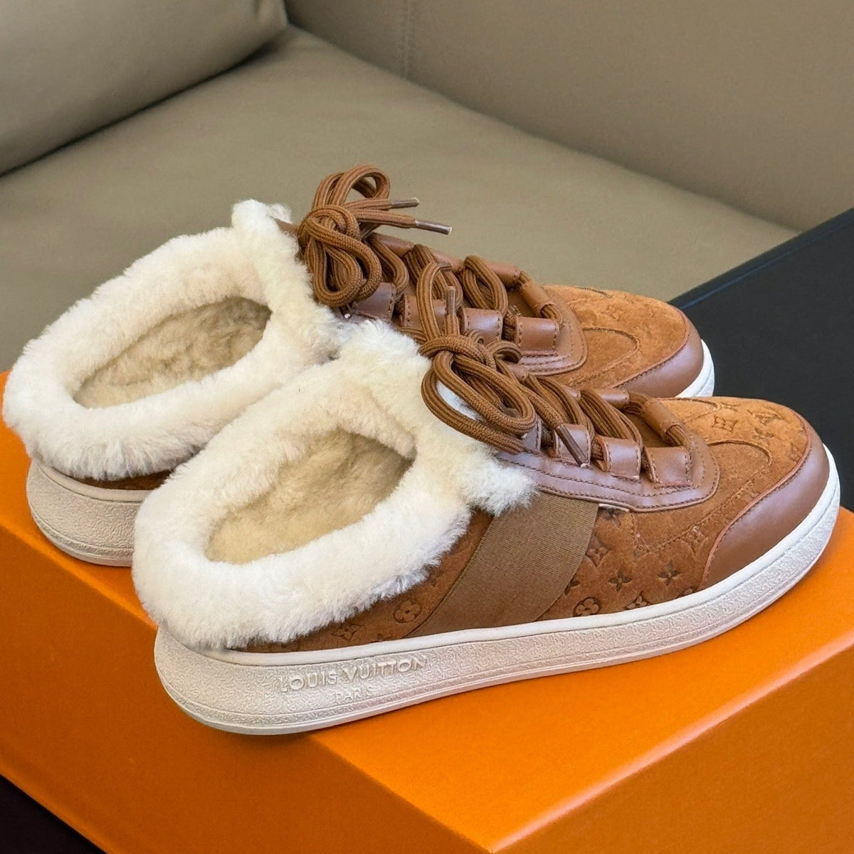 Louis Vuitton Shoes- Louis Vuitton Lou Open Back Sneakers Luxury Lifestyle Designer Footwear