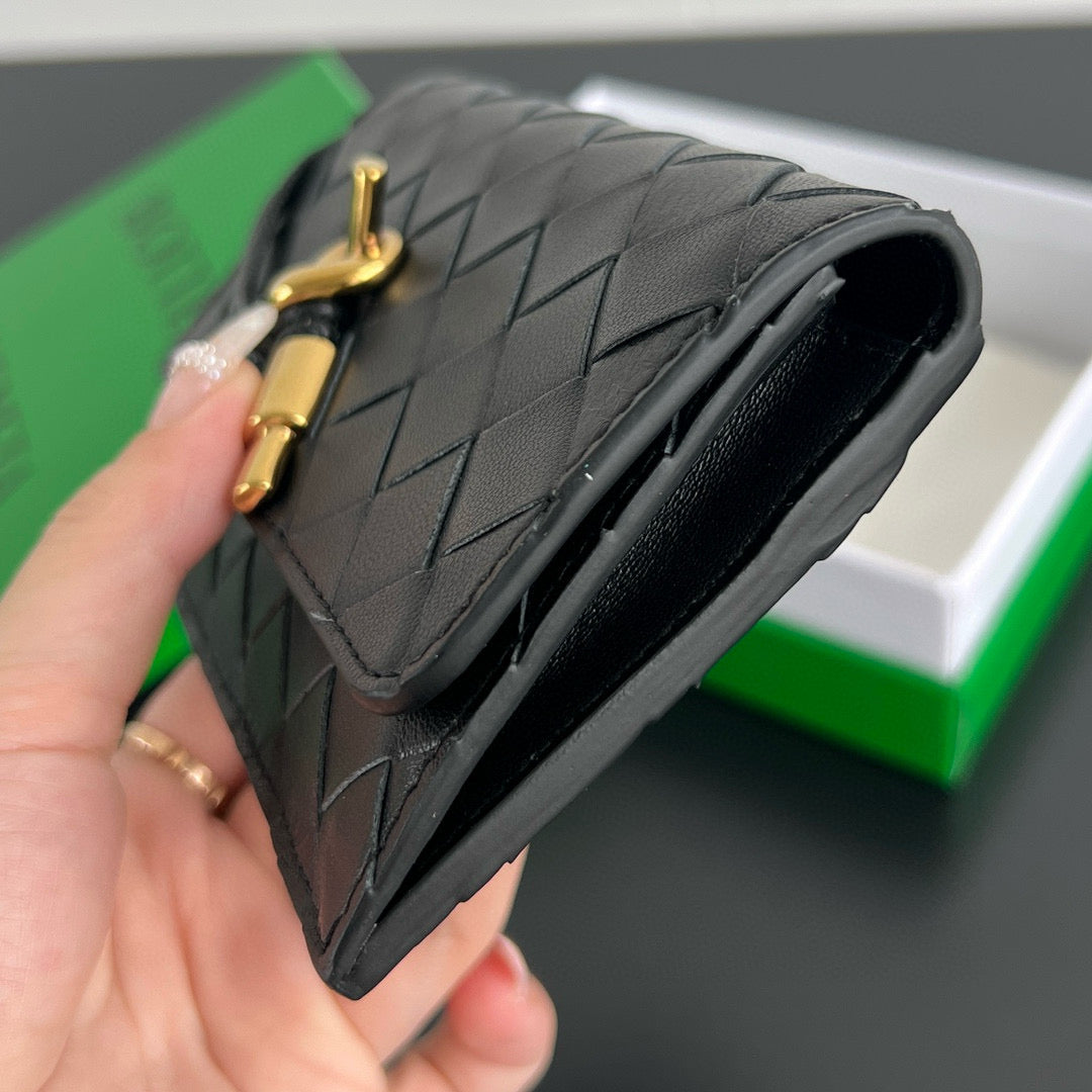 Bottega Veneta Wallets- Bottega Veneta Andiamo Zippered Card Case Compact Luxury Card Wallet