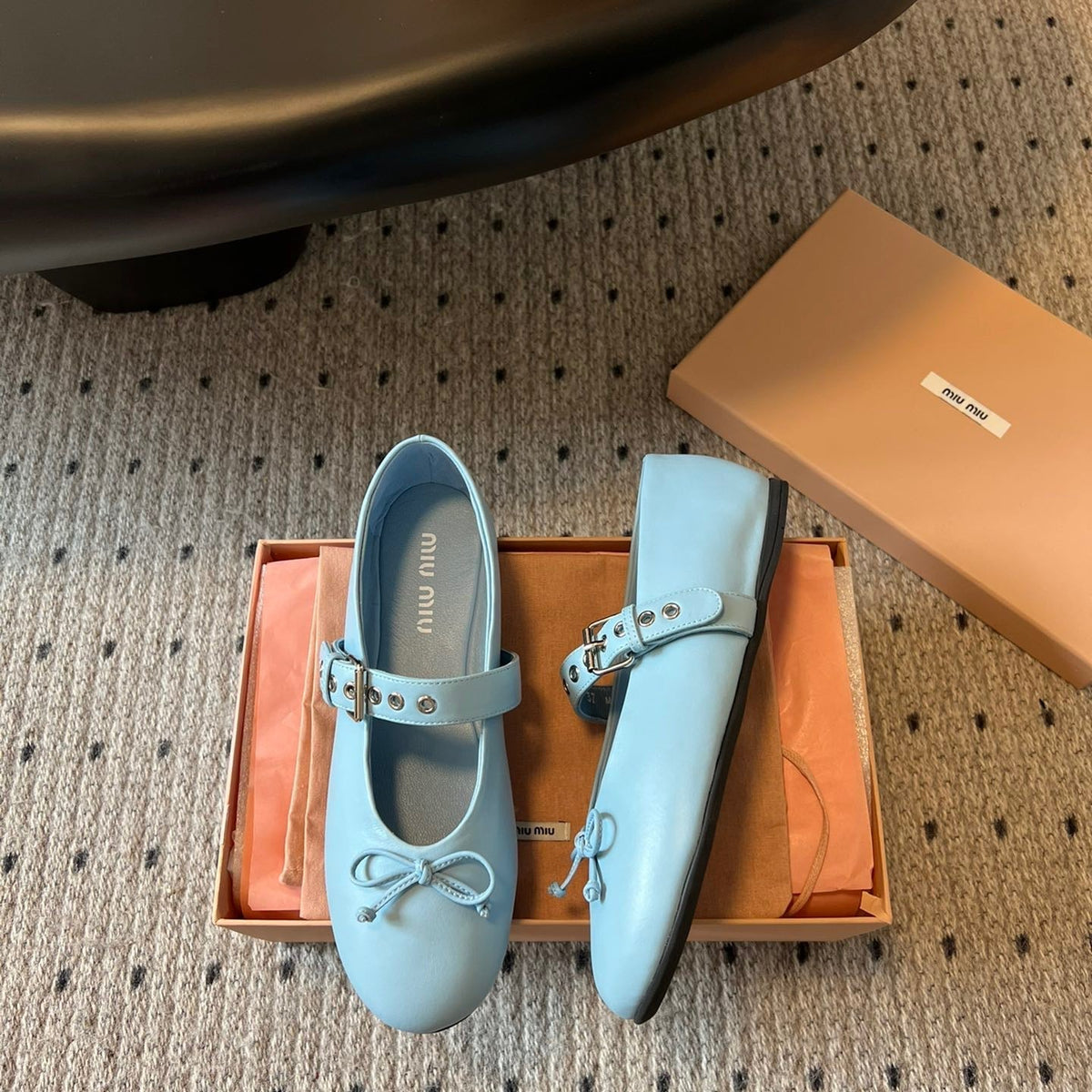 Shoes- Miu M Ballerina Flats Comfortable Everyday Designer Shoes