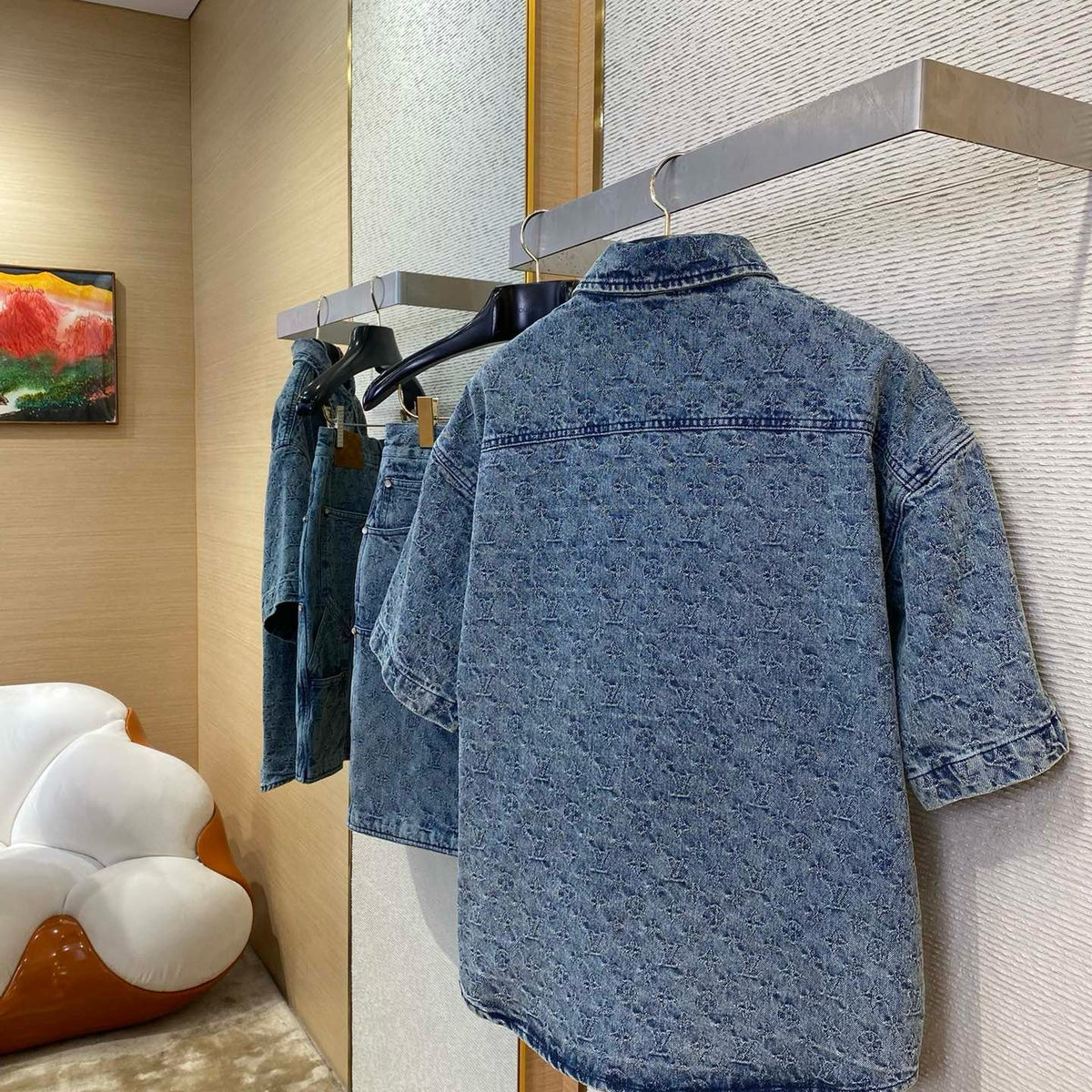 Louis Vuitton Tops- Louis Vuitton Lou Denim Shirt Premium Designer Casual Top