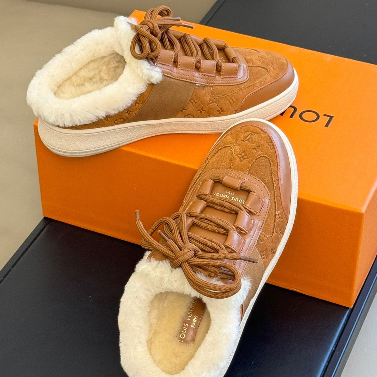 Louis Vuitton Shoes- Louis Vuitton Lou Open Back Sneakers Luxury Lifestyle Designer Footwear