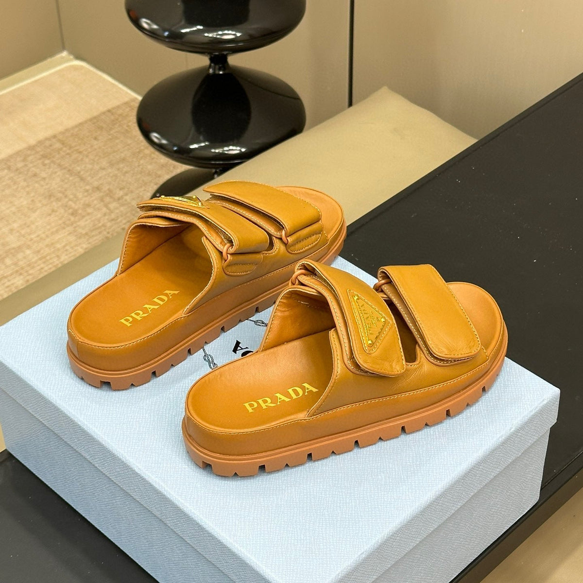 Shoes- Pd Nappa Leather Slides Comfortable Everyday Designer Shoes