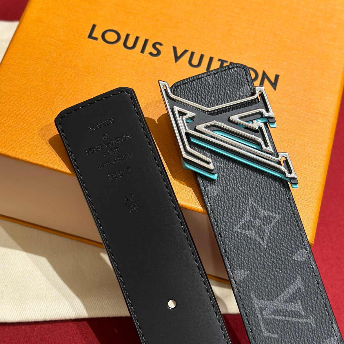 Louis Vuitton Belts- Louis Vuitton Lou Belt Premium Leather Designer Belt