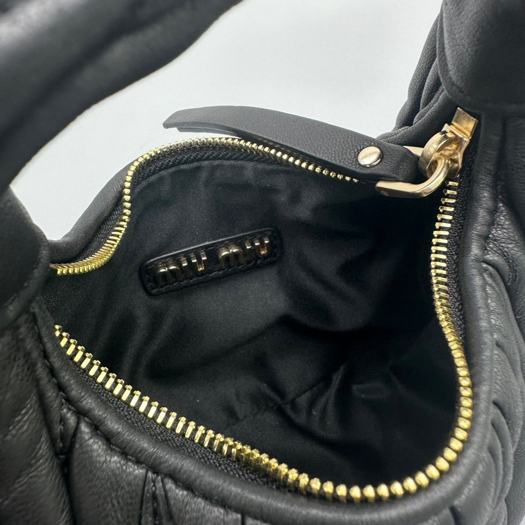 Bags- Miu M Wander Mini Hobo Bag Elegant Everyday Designer Handbag