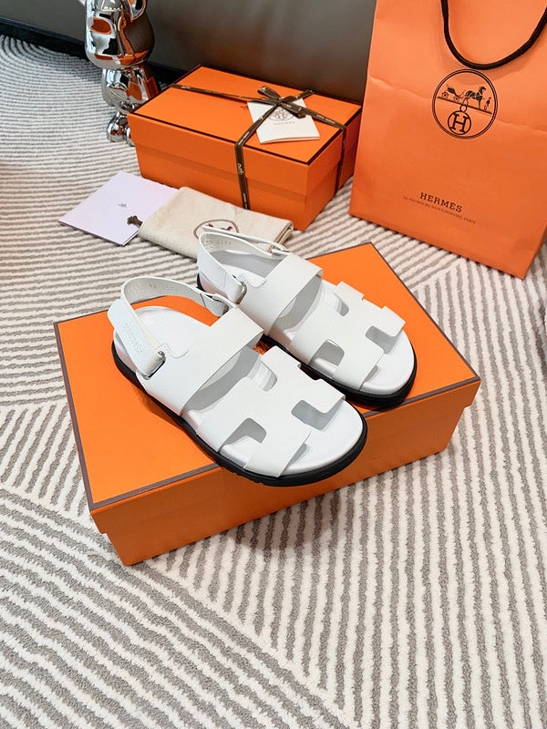 Hermès Black Crisscross Strap Sandals - Detail Shot of Craftsmanship