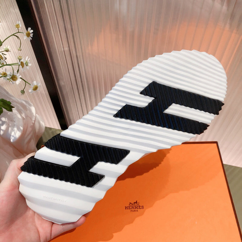 Hermes shoes Style 349 - styled lifestyle view (alternate angle)
