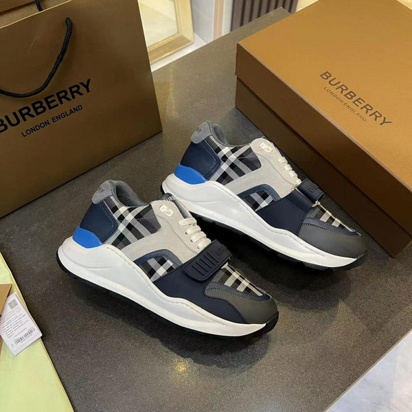 Burberry shoes Style 067 - front view, iconic logo design