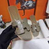 Hermes sandals Style 110 - texture and material detail