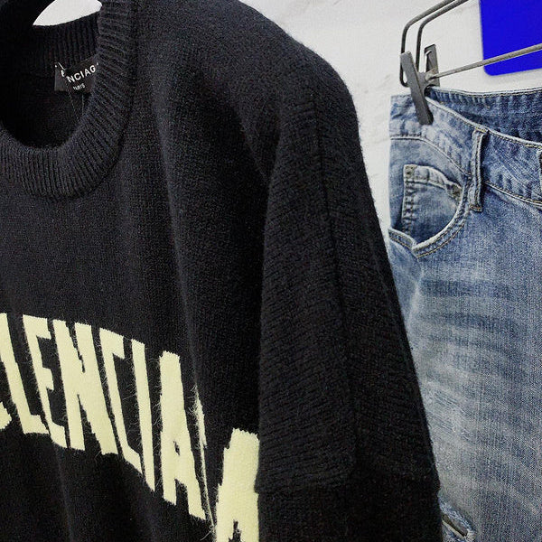 Close-up of Balenciaga designer clothing craftsmanship