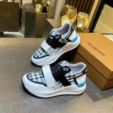 Burberry Grey Slip-On Sneakers - Close-Up Texture View