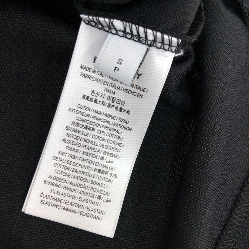 Close-up of Burberry t-shirt craftsmanship