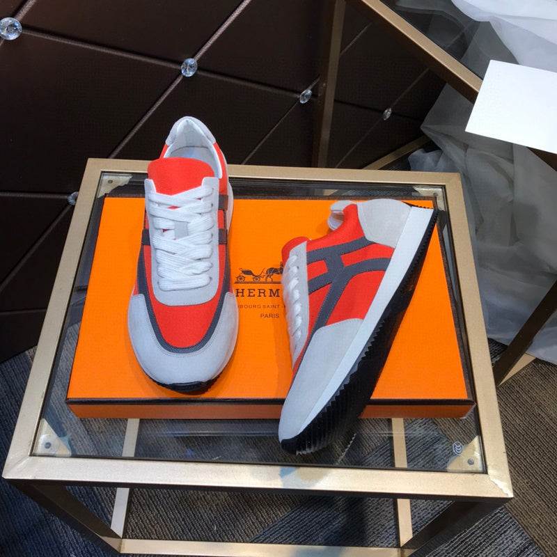 Hermès Nude Slip-On Sneakers - Angled View