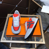 Hermès Nude Slip-On Sneakers - Angled View