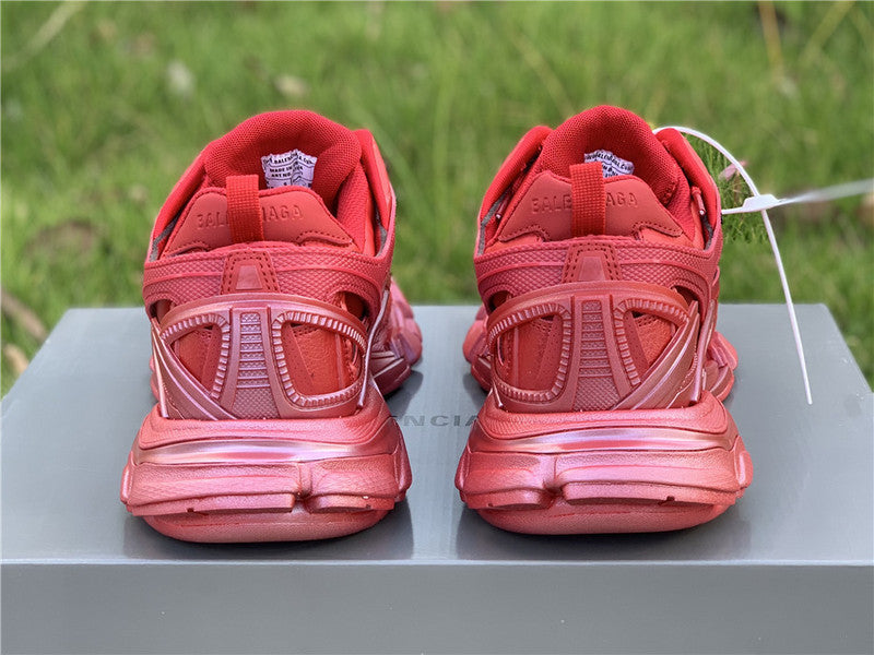 Balenciaga Beige Chunky Platform Sneakers - Detail Shot of Craftsmanship