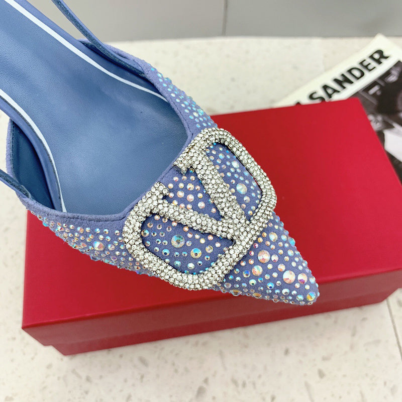 Close-up of Valentino Garavani shoes craftsmanship