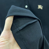 Close-up of Burberry designer clothing craftsmanship