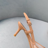 Louis Vuitton Nude Loafer Flats - Close-Up Texture View