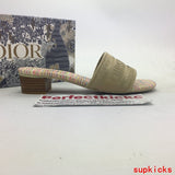 Dior White Slingback Heels - Detail Shot of Craftsmanship
