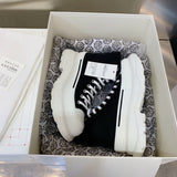 Alexander McQueen White Chunky Platform Sneakers - Back View